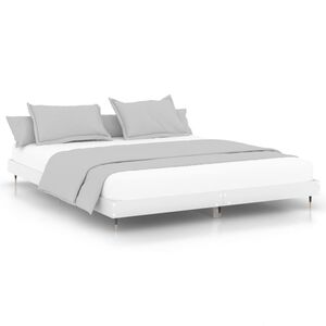 vidaXL Bed Frame without Mattress White 200x200 cm Engineered Wood
