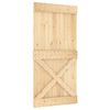vidaXL Sliding Door NARVIK Natural and Black