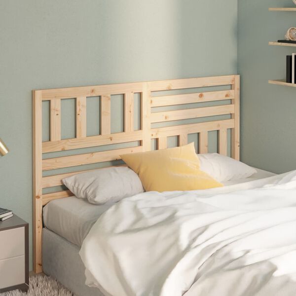 vidaXL Bed Headboard 146x4x100 cm Solid Wood Pine