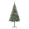 vidaXL Artificial Christmas Tree with Stand Green 180 cm PVC and Steel