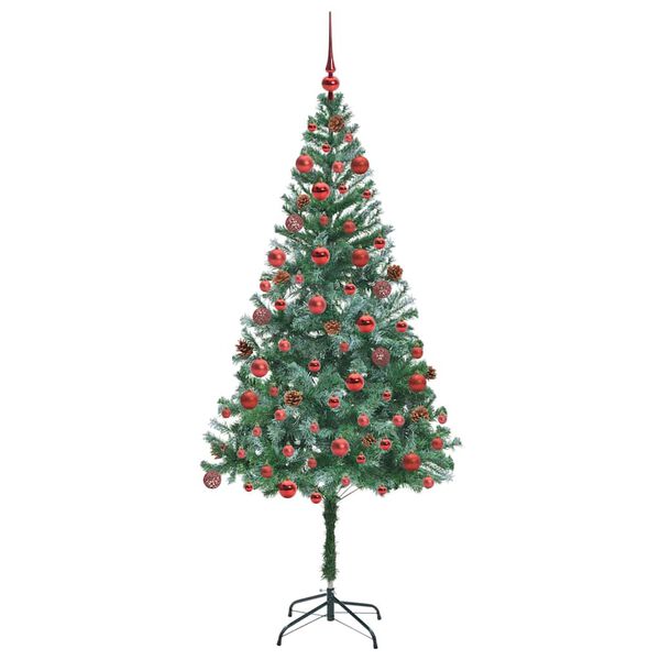 vidaXL Artificial Christmas Tree with Stand Green 180 cm PVC and Steel
