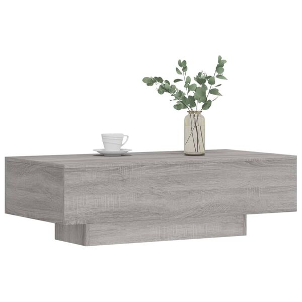 vidaXL Coffee Table Grey Sonoma 100x49.5x31 cm Engineered Wood