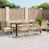 vidaXL 9 Piece Garden Dining Set with Cushions Beige Poly Rattan