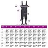 vidaXL Chest Waders with Boots and Belt Black Size 39