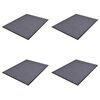 vidaXL PVC Door Mats 4 pcs Grey 90x60 cm