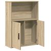 vidaXL Bookcase Sonoma Oak 60x24x85 cm Engineered Wood