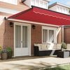 vidaXL Retractable Awning Manual Red 500 x 300 cm Polyester and Metal