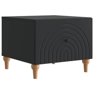 vidaXL Coffee Table with Drawer Black 49 x 50 x 40 cm Engineered Wood