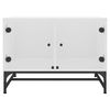 vidaXL Coffee Table with Glass Doors White 68.5x50x50 cm