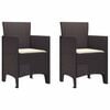 vidaXL Garden Chair 2 pcs Brown 53 x 49 x 85 cm Polypropylene