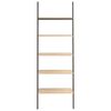 vidaXL 5-Tier Leaning Shelf Light Brown and Black 64x34x185.5 cm