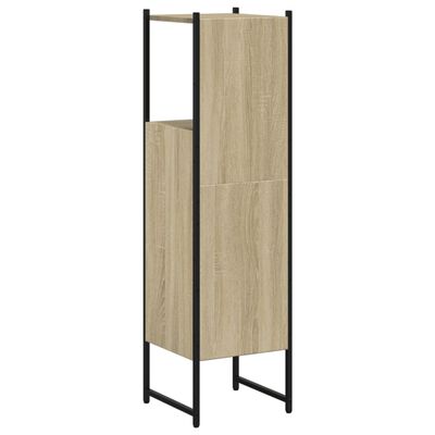 vidaXL Bathroom Cabinet Sonoma Oak 33x33x120.5 cm Engineered Wood