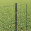 vidaXL Fence with Post Grey 0.6 x 10 m Steel and PVC