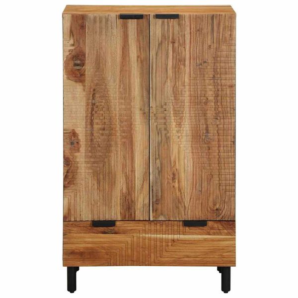 vidaXL Highboard Natural 60 x 33.5 x 100 cm Solid Acacia Wood