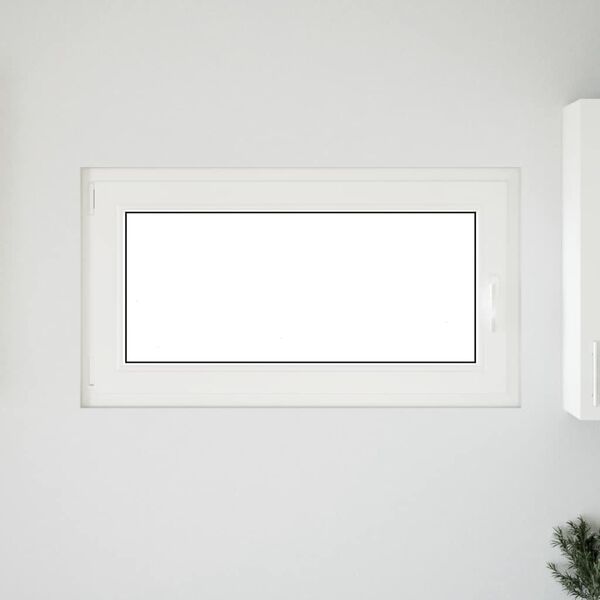 vidaXL Basement Window "RISOR" 110x50 cm Tilt&Turn DIN Left White