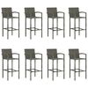 vidaXL 9 Piece Garden Bar Set Grey