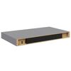 vidaXL Floating Wall Shelves 2 pcs Grey 40x23x3.8 cm MDF