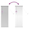 vidaXL Window Blind with Curtains Manual Silver Aluminium
