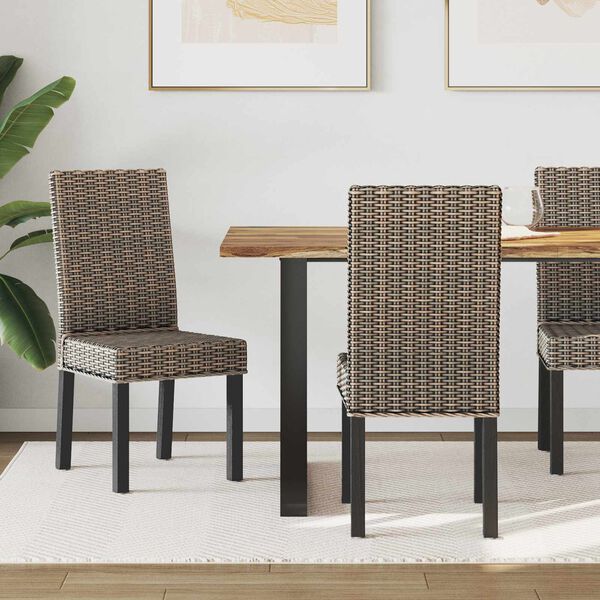 vidaXL Dining Chair 2 pcs Black Wash 45 x 54 x 93 cm