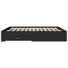 vidaXL Bed Frame with Drawers without Mattress Black 180x200 cm Super King