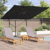 vidaXL Roma Parasol Black 286 x 284 x 265 cm Aluminium and Polyester