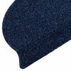 vidaXL Stair Mats Self-adhesive 5 pcs 56x17x3 cm Navy Half Round