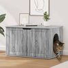 vidaXL Cat House Grey Sonoma 85 x 55 x 50.5 cm Engineered Wood