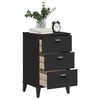 vidaXL Bedside Cabinet VIKEN Black Engineered Wood