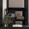 vidaXL Loft Bed Frame with Desk Black Oak 75 x 190 cm Engineered Wood