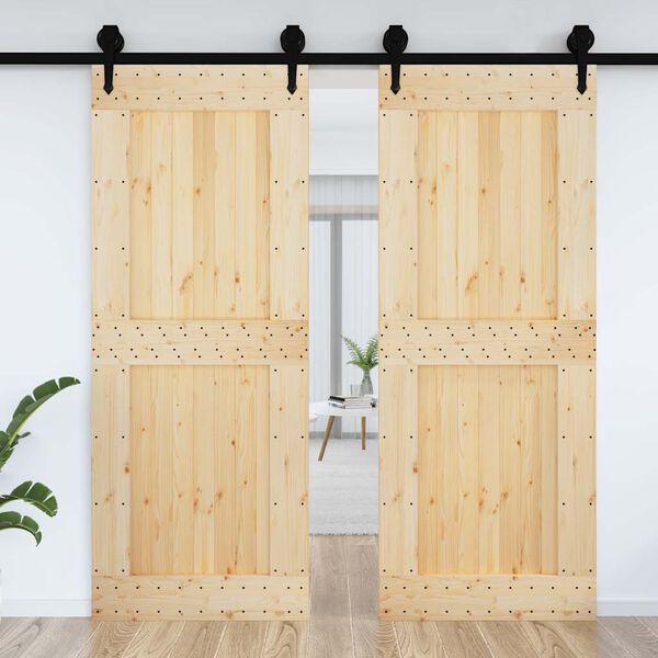 vidaXL Door NARVIK 90x210 cm Solid Wood Pine