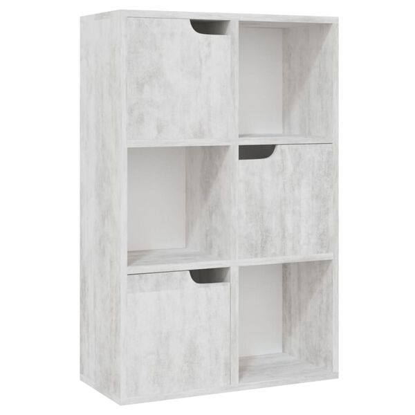 vidaXL Bookshelf Concrete 60x27.5x88 cm Engineered Wood