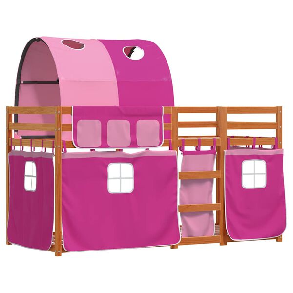vidaXL Bunk Bed without Mattress Pink 90x200 cm Solid Wood Pine