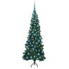 vidaXL Corner Artificial Christmas Tree Green 180 cm PVC and Metal
