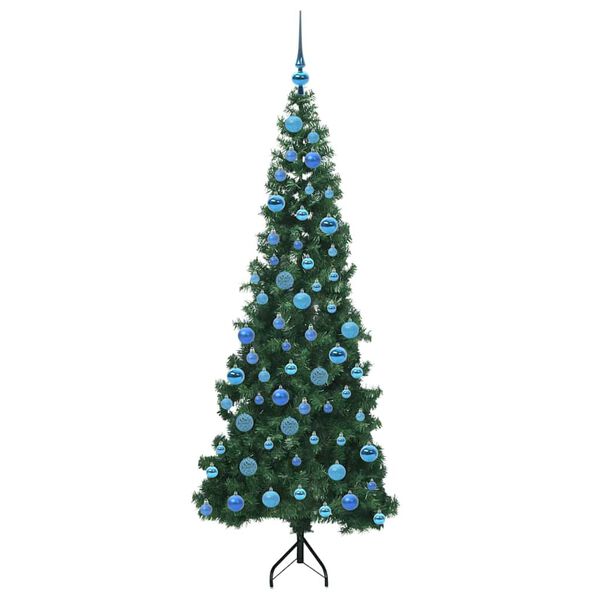 vidaXL Corner Artificial Christmas Tree Green 180 cm PVC and Metal