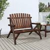 vidaXL 2-Seater Garden Bench 119x85x98 cm Solid Wood Spruce