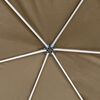vidaXL Hexagonal Pop-Up Marquee with Sidewalls 3.6x3.1 m Taupe 220g/m²