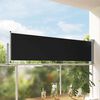 vidaXL Patio Retractable Side Awning 80x300 cm Black
