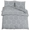 vidaXL Duvet Cover Set Grey 260x240 cm Cotton