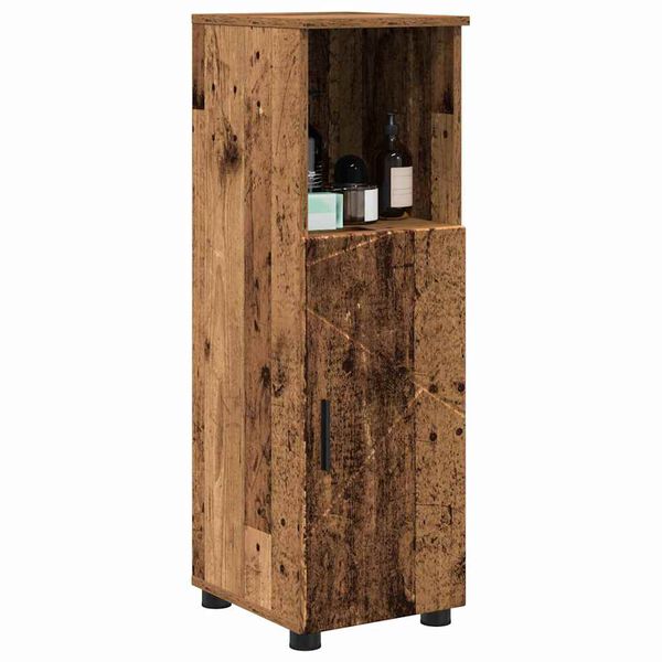 vidaXL Bathroom Cabinet with Storage Old Wood 30 x 35 x 95 cm