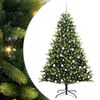 vidaXL Artificial Hinged Christmas Tree 300 LEDs Green 180 cm
