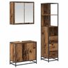 vidaXL Bathroom Furniture Set with Door 3 pcs Old Wood Engineered Wood