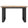 vidaXL Coffee Table O-Frame 60x60x40.5 cm Solid Wood Pine and Steel
