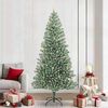 vidaXL Artificial Christmas Tree Snow Flocked with LED Light 240 cm