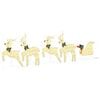 vidaXL LED Reindeers 5 pcs Silver 43 x 18 x 66 cm Fabric