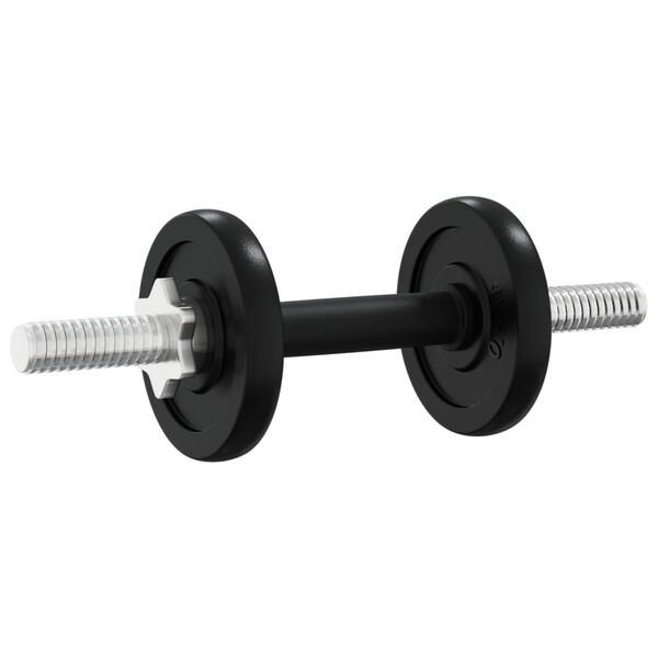 vidaXL Barbell and Dumbbell with Plates 60 kg Cast Iron