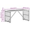vidaXL Outdoor Table Black 80 x 40 x 40 cm Steel and Poly Rattan