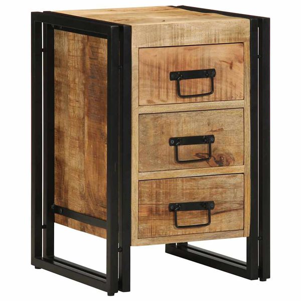 vidaXL Bedside Cabinet Brown 40 x 40 x 59 cm Solid Mango Wood
