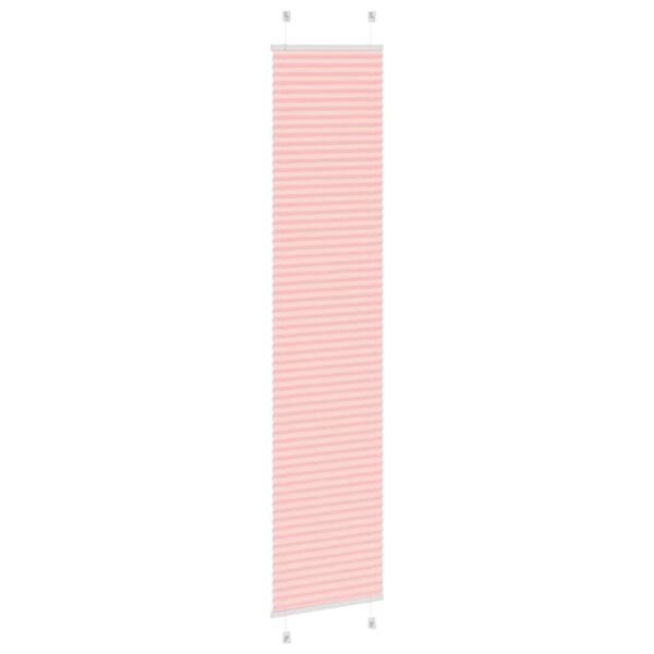 vidaXL Pleated Blind Pink 45x200 cm Fabric Width 44.4 cm Polyester
