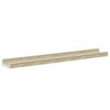 vidaXL Wall Shelves 2 pcs White and Sonoma Oak 60x9x3 cm