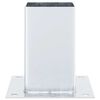vidaXL Post Bases Square 4 pcs Silver 91x91 mm Galvanised Steel